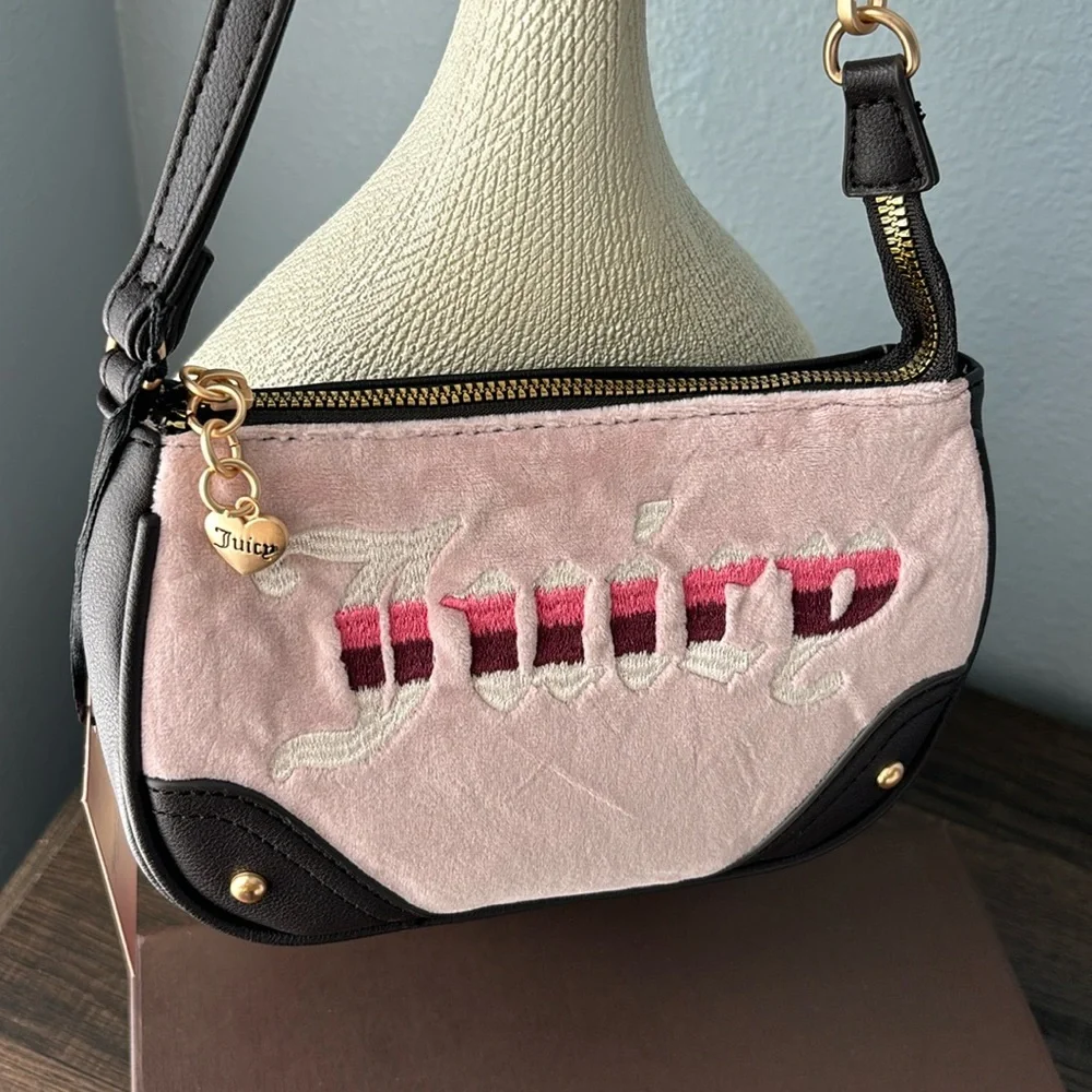 NWT! JUICY COUTURE Retro Vibe Shoulder Bag, Chocolate Blush